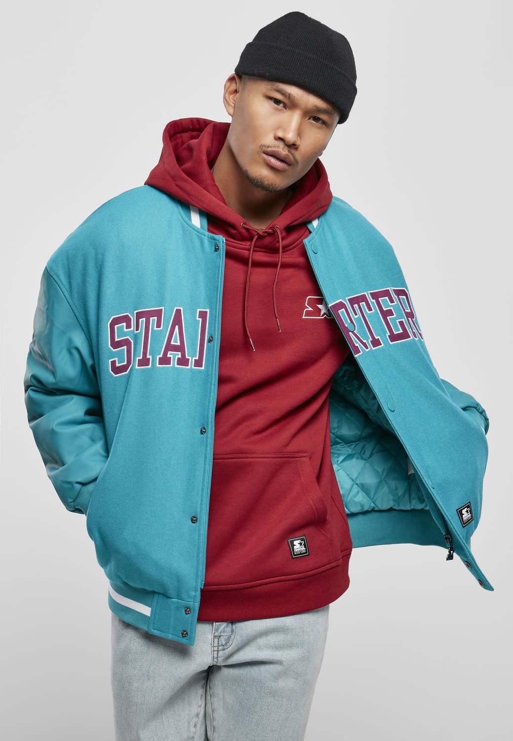 ST055-02786-0060 Team Jacket Starter Blue Turquoise XXL