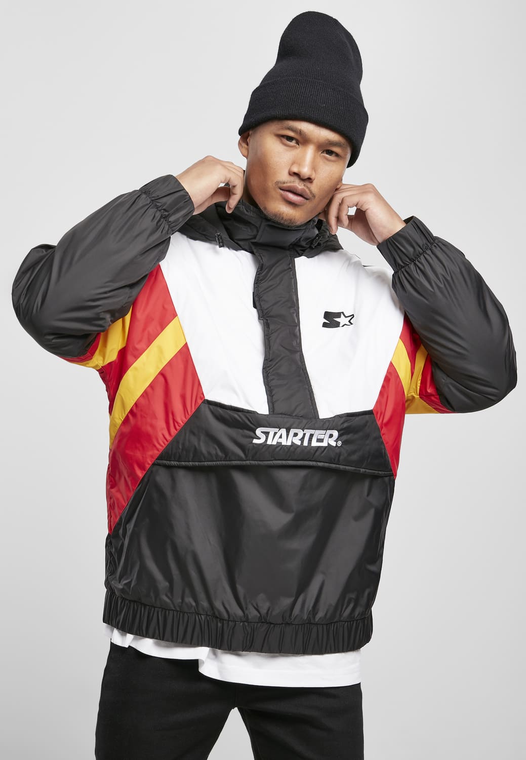 ST061-02792-0060 Giacca Color Block Half Zip Starter nero/bianco/red/golden XXL