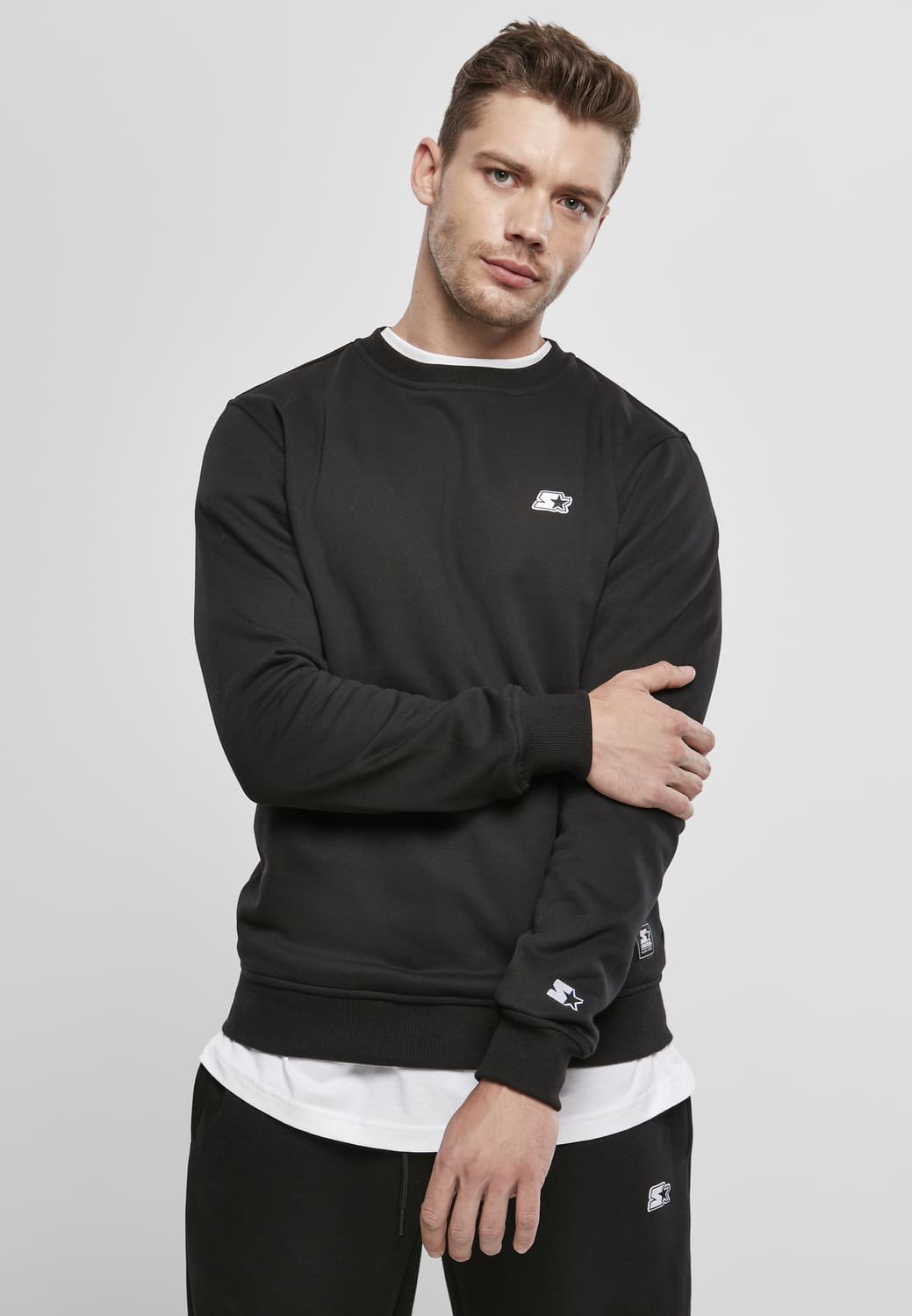 ST085-00007-0060 Essential Starter Crewneck Sweater Black XXL