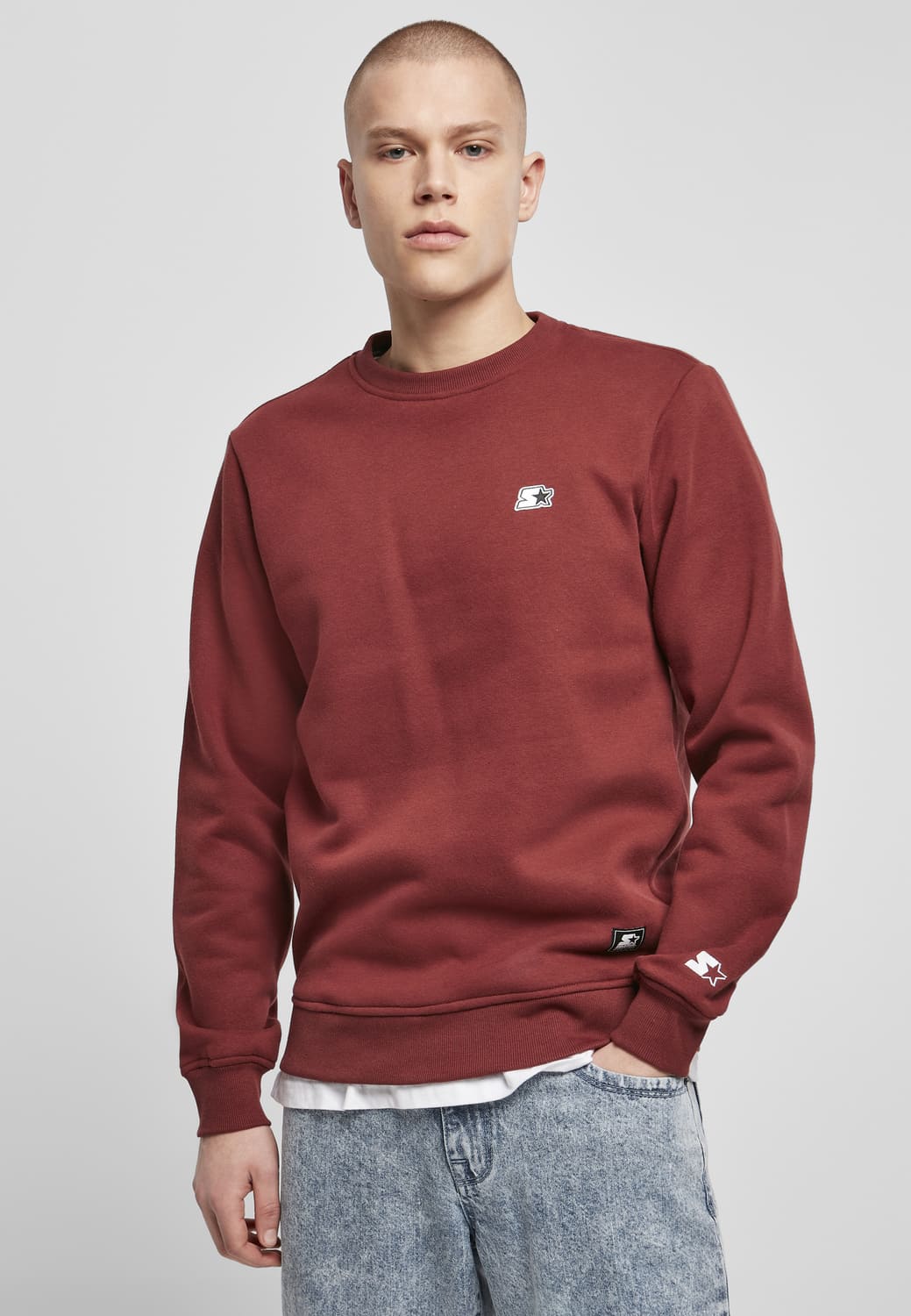 ST085-01157-0060 Essential Starter Crewneck Sweater Red Brown XXL