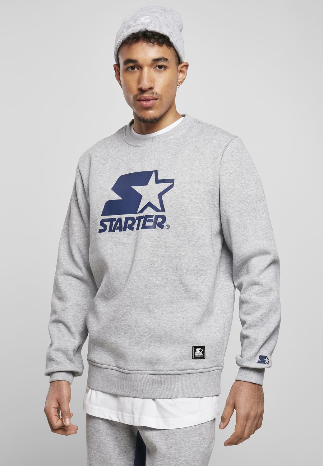 ST127-03061-0060 Light Grey Logo Starter Crewneck Sweater XXL