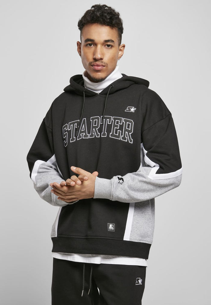ST130-03072-0060 Hoody Throwback Starter nero/grigio chiaro XXL