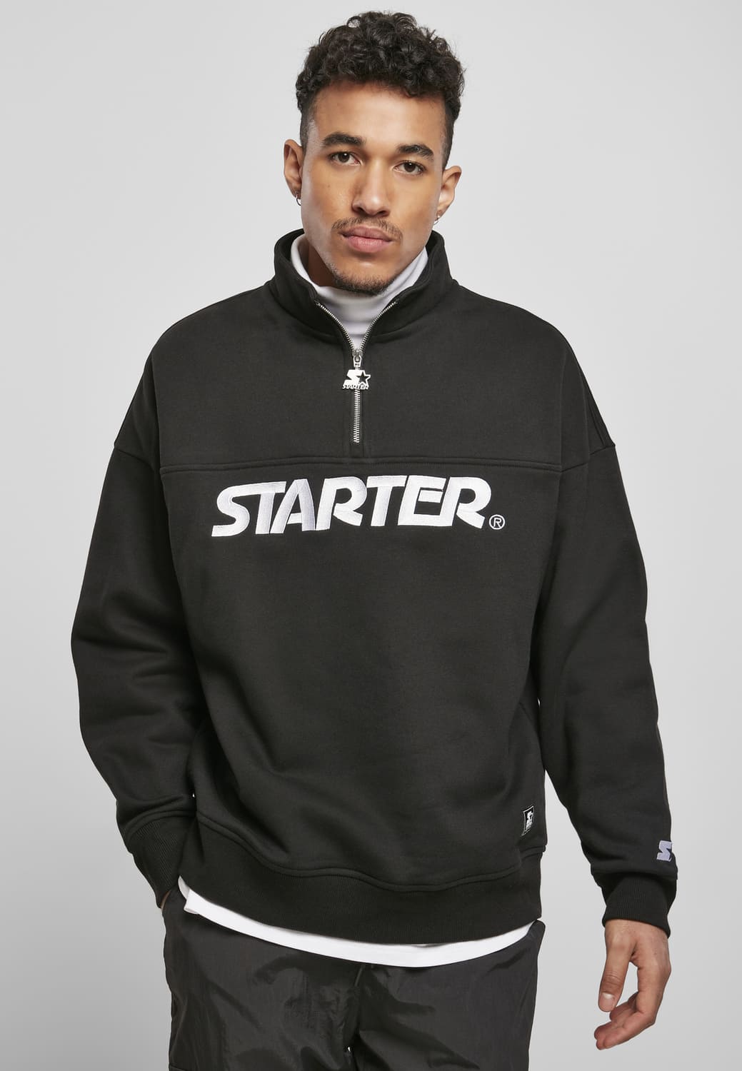 ST134-00007-0060 Troyer Heavy Color Block Starter Sweater black XXL
