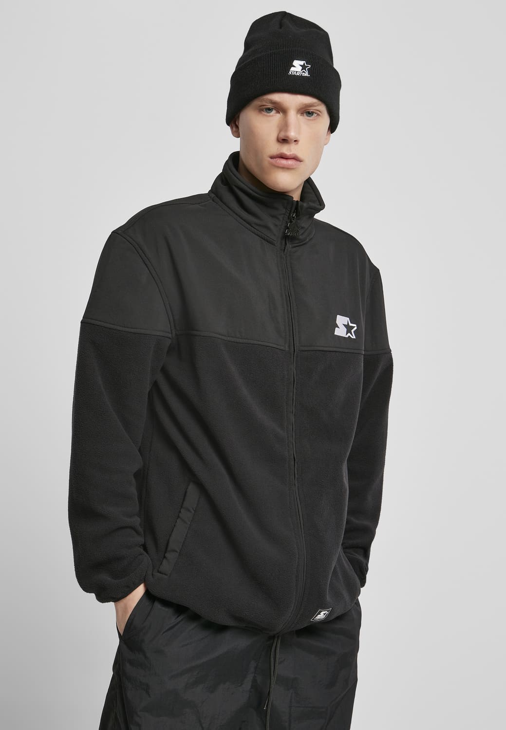 ST140-00007-0060 Polarfleece Starter Jacket Black XXL