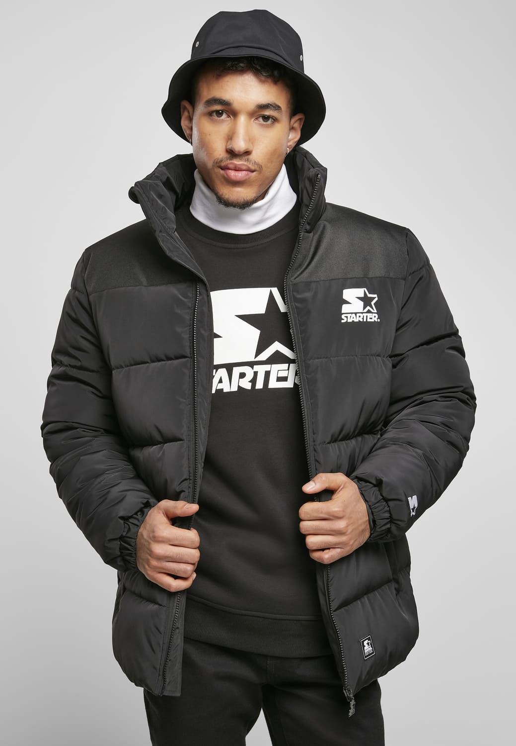 ST141-00007-0060 Black Starter Logo Down Jacket XXL