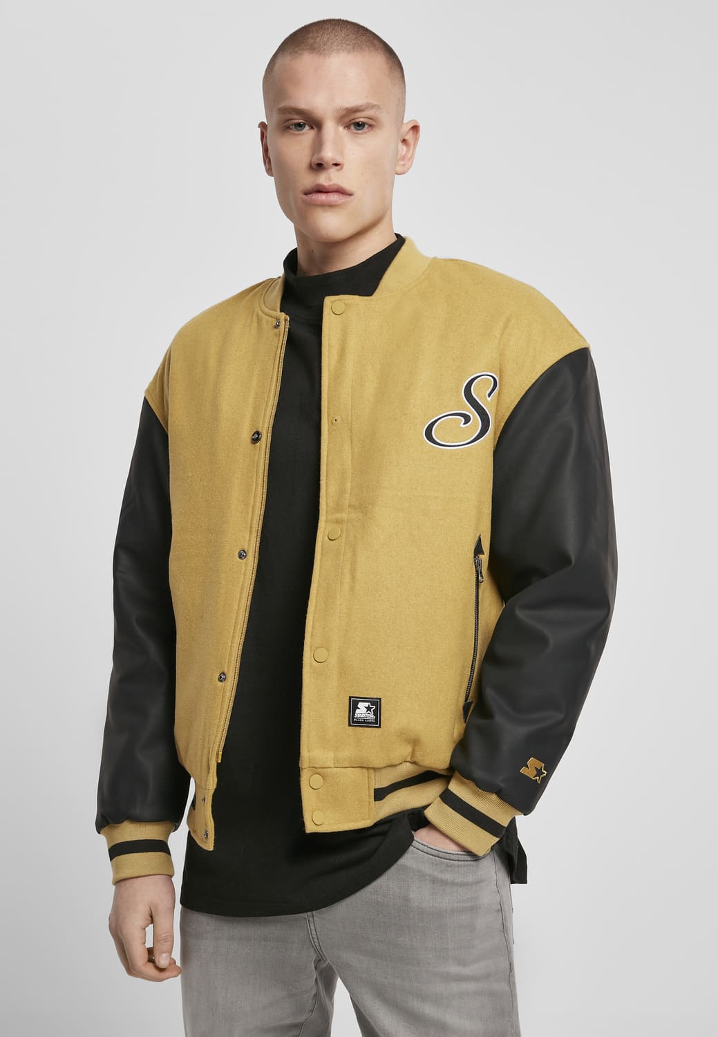 ST142-03084-0060 Script Starter College Jacket Golden Sand/Dark Grey XXL
