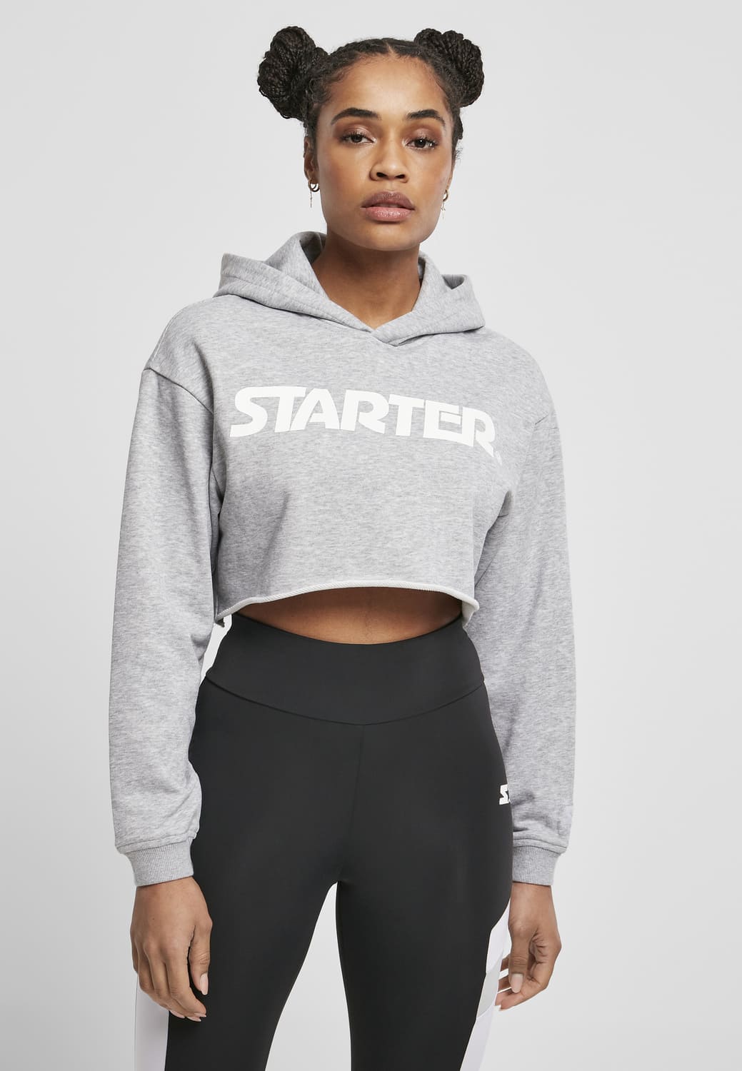 ST168-03061-0058 Cropped Hoody Ladies Starter Light Grey XS