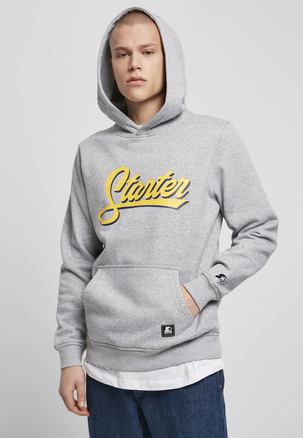 ST176-03061-0058 Hoody Script Starter light grey XS