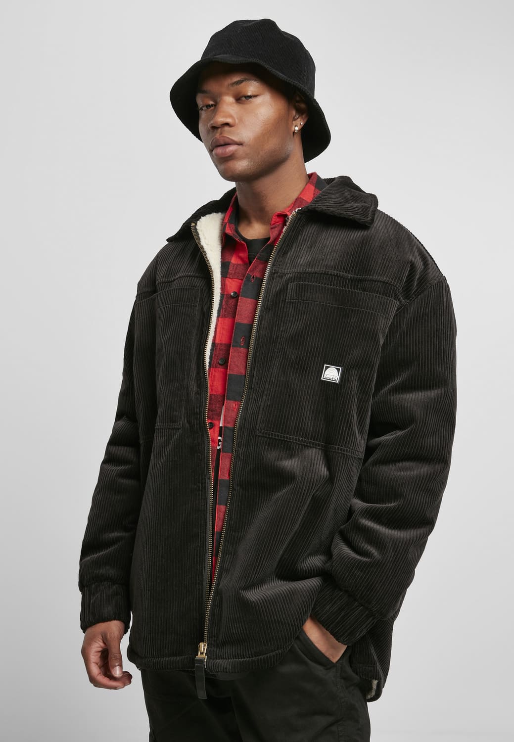SP039-00007-0060 Southpole Sherpa Corduroy Jacket Black XXL