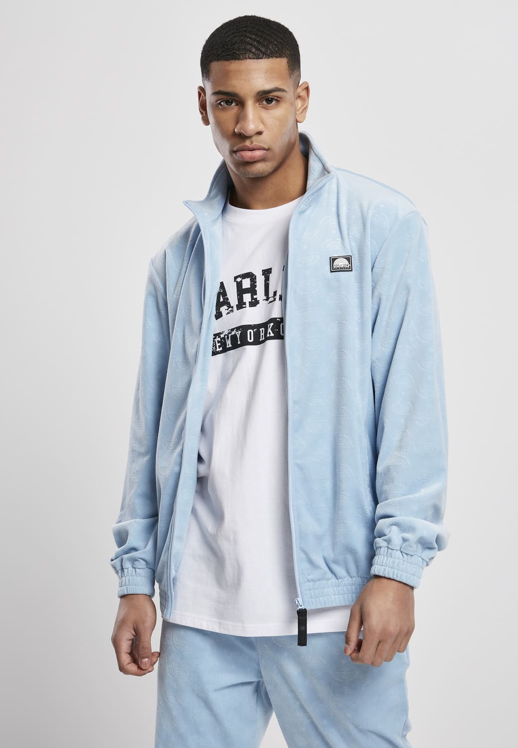 SP048-00790-0060 Giacca AOP Velour Southpole blu bebè XXL