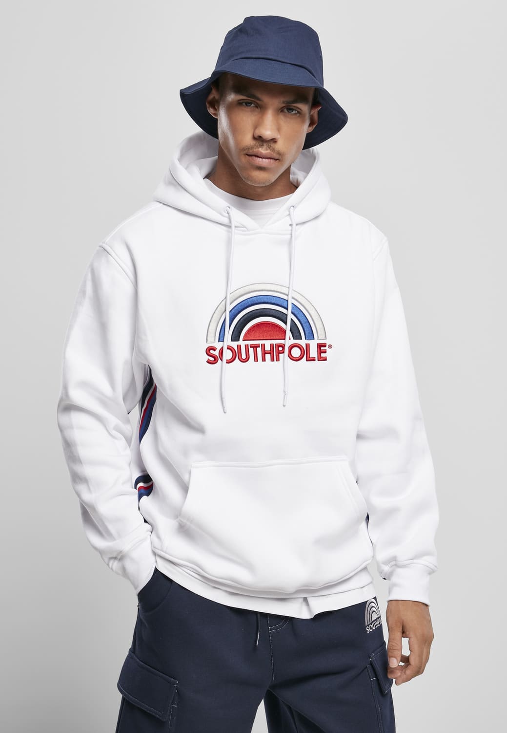 SP076-00220-0060 Hoody Multi Color Logo Southpole bianco XXL