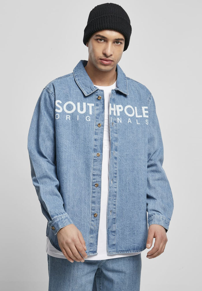 SP127-03053-0060 Camicia denim Southpole retro mid blue XXL