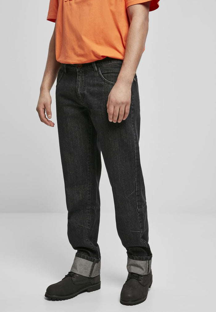 SP131-03054-0012 Jeans Turn Up Hem Southpole nero acid washed 36