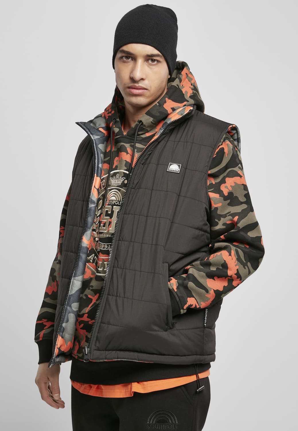 SP134-01499-0060 Southpole Reversible Down Vest Mandarin XXL