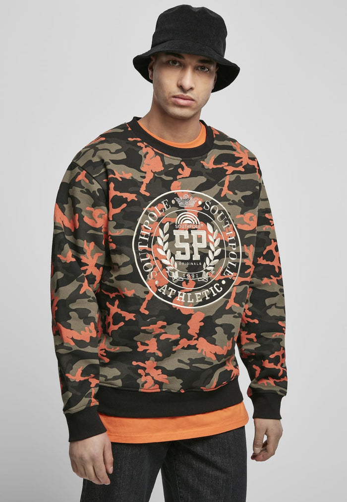 SP139-03055-0060 Maglione girocollo Camo Southpole mandarino camo XXL