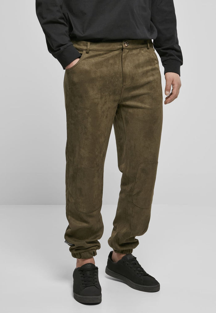 SP144-03057-0012 Pantaloni Poly Suede Southpole oliva 36