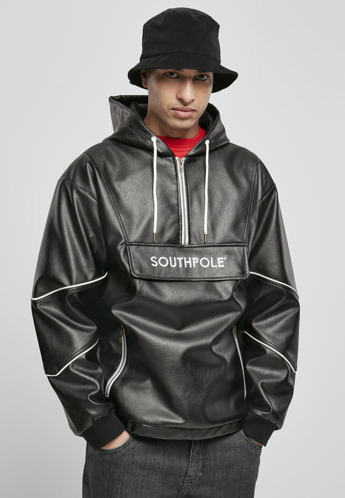 SP153-00007-0060 Giacca a vento Imitation Leather Southpole nero XXL