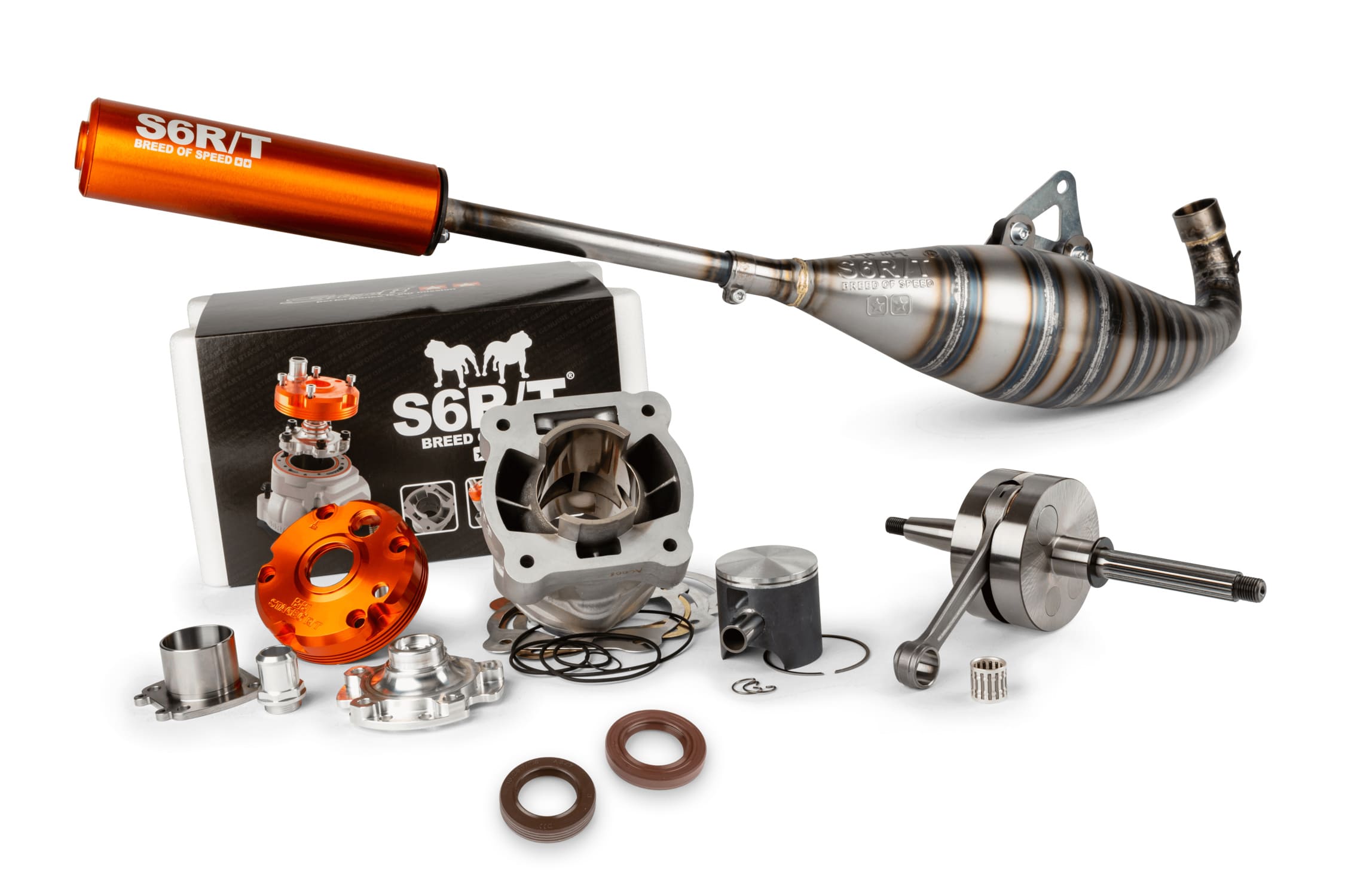 S6-7516620/PACK1 Kit motore gruppo termico + albero motore + marmitta Drag Race Stage6 R/T FL100