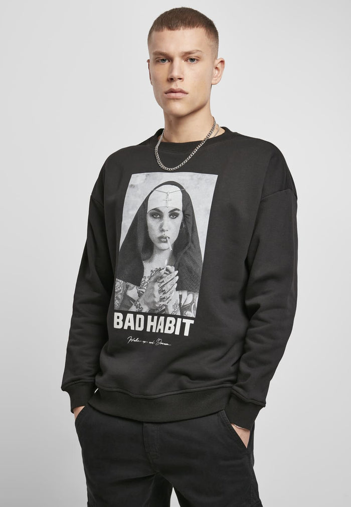 MT1491-00007-0060 Maglione girocollo Bad Habit nero XXL