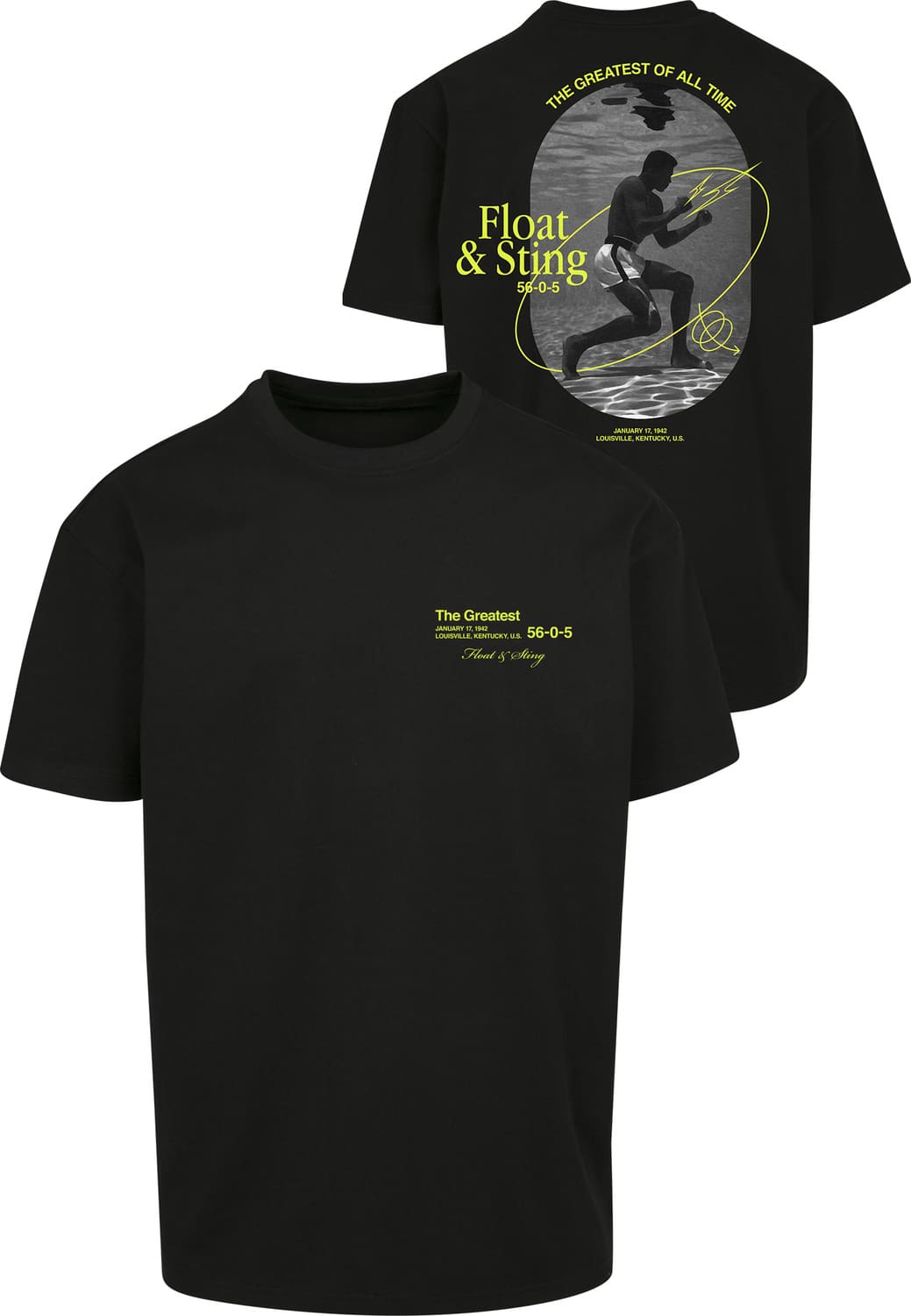 MT1882-00007-0060 The Greatest Oversize T-shirt black XXL