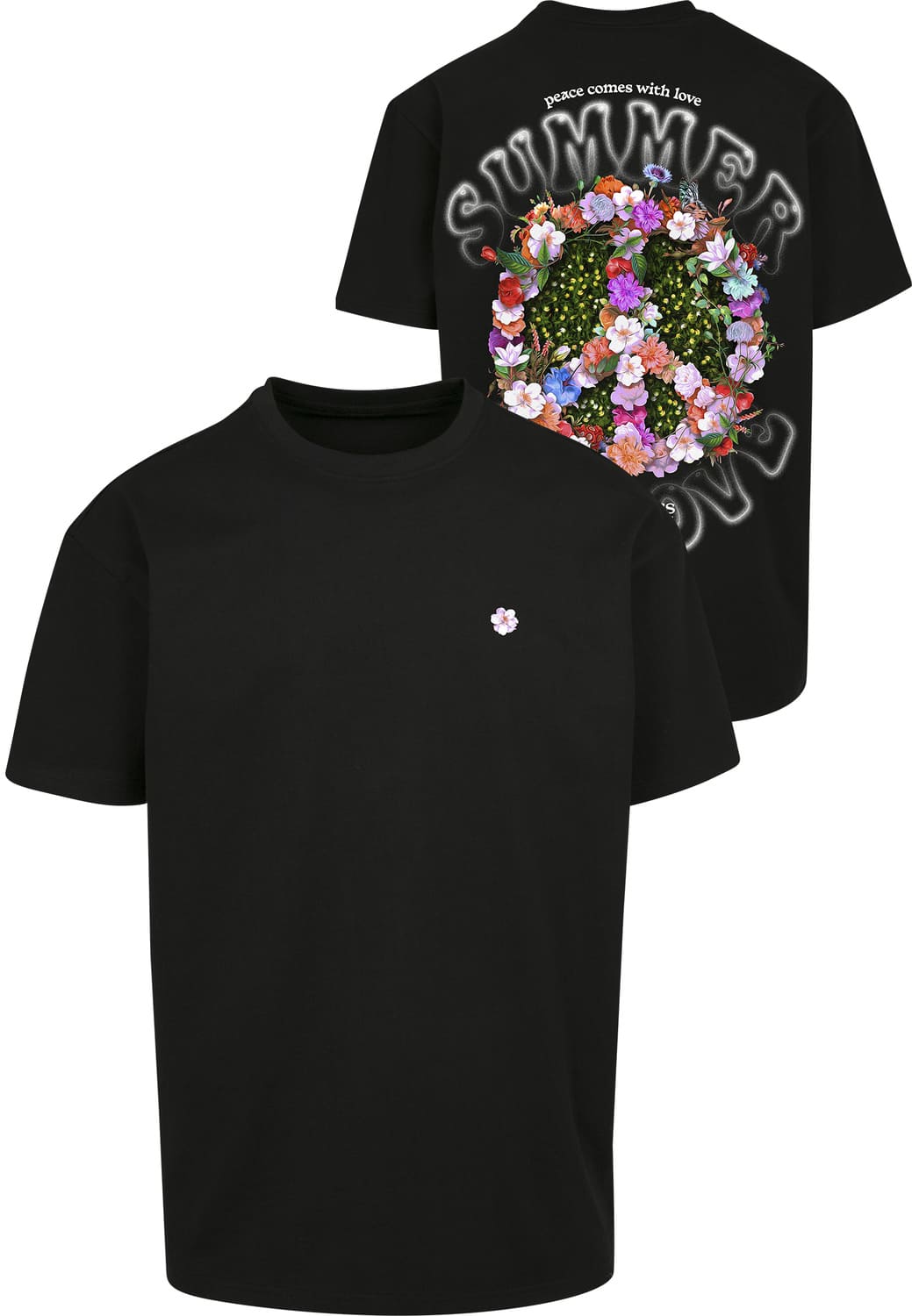 MT1884-00007-0060 Summer Of Love Oversize black XXL t-shirt