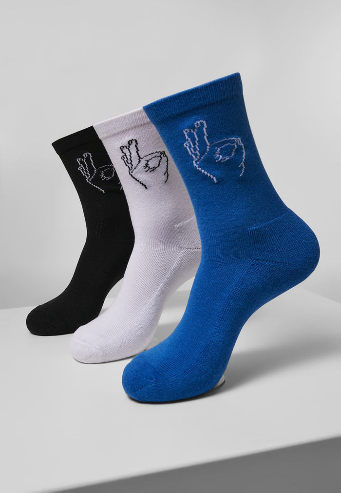 MT2072-02777-0080 Calzini Salty 3-pack nero/bianco/blu 35-38