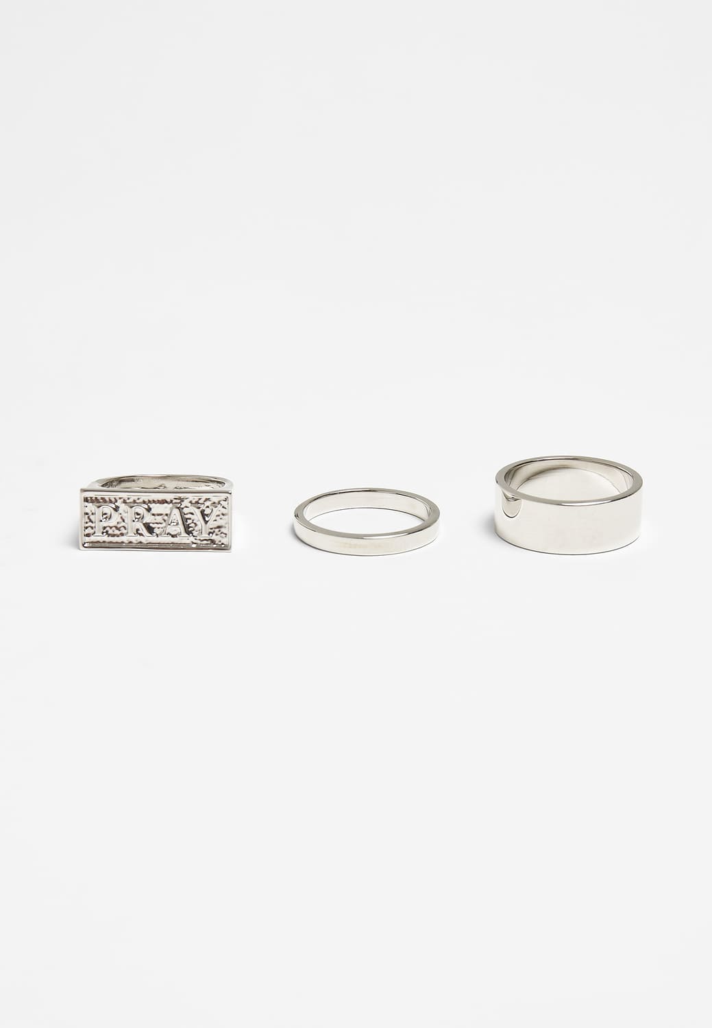 MT2126-00473-0053 Set anelli Pray argento S/M