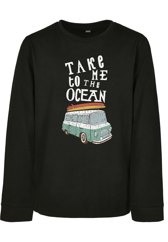 MTK073-00007-0137 Maglione / Longsleeve girocollo Take Me To The Ocean bambini nero 158/164