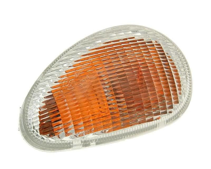 L-SA7325 Frecce Vespa ET2/ET4, anteriore sinistra, trasparente, con Lampadina omologato CE, COD: L-SA7325