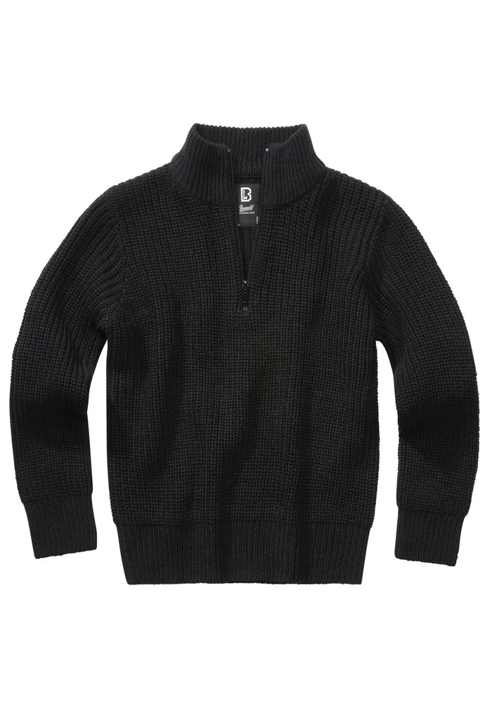 BD6018-00007-0275 Maglione marine troyer bambini Brandit nero 170/176