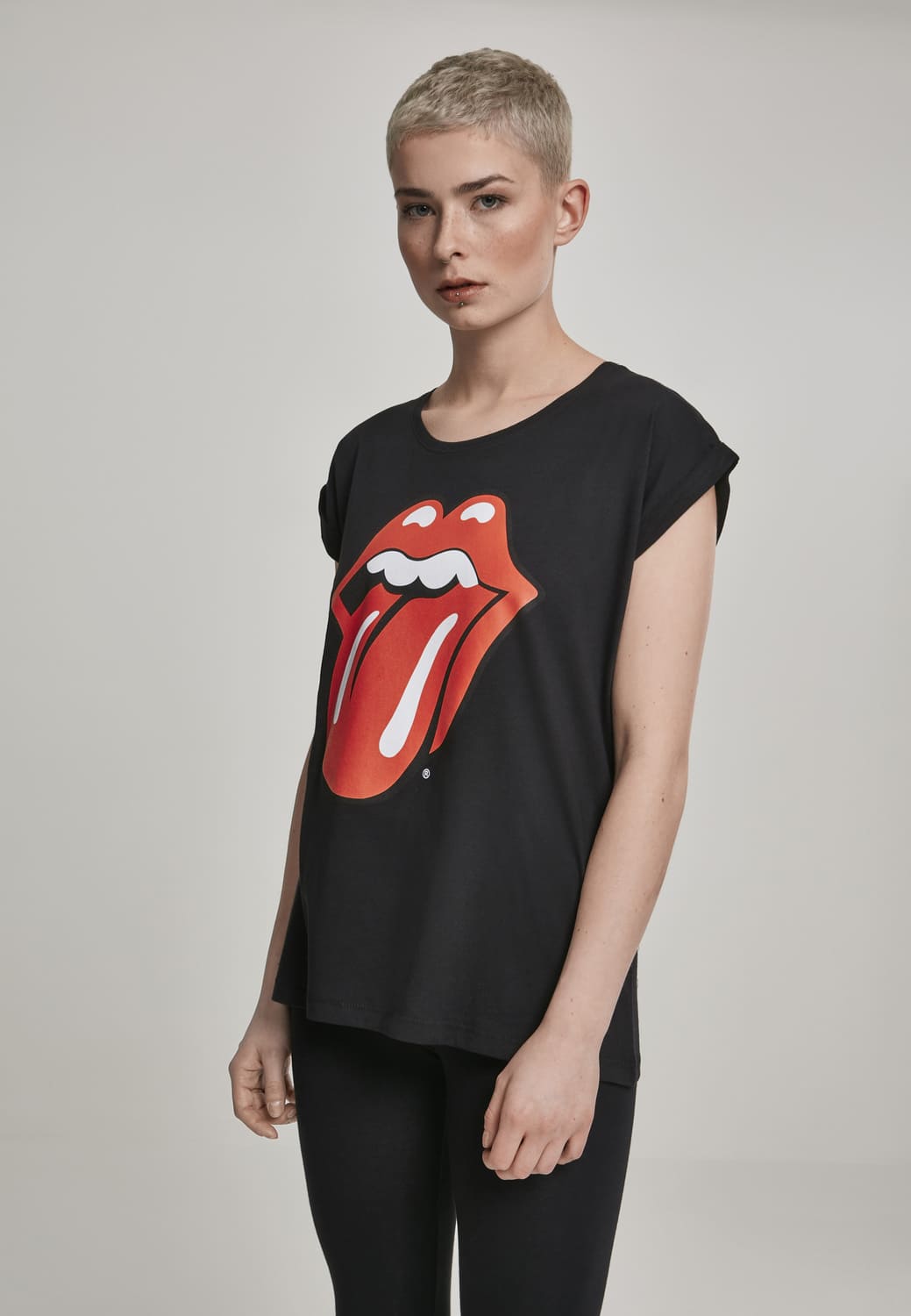 MC326-00007-0060 Rolling Stones Tongue women's t-shirt black XXL