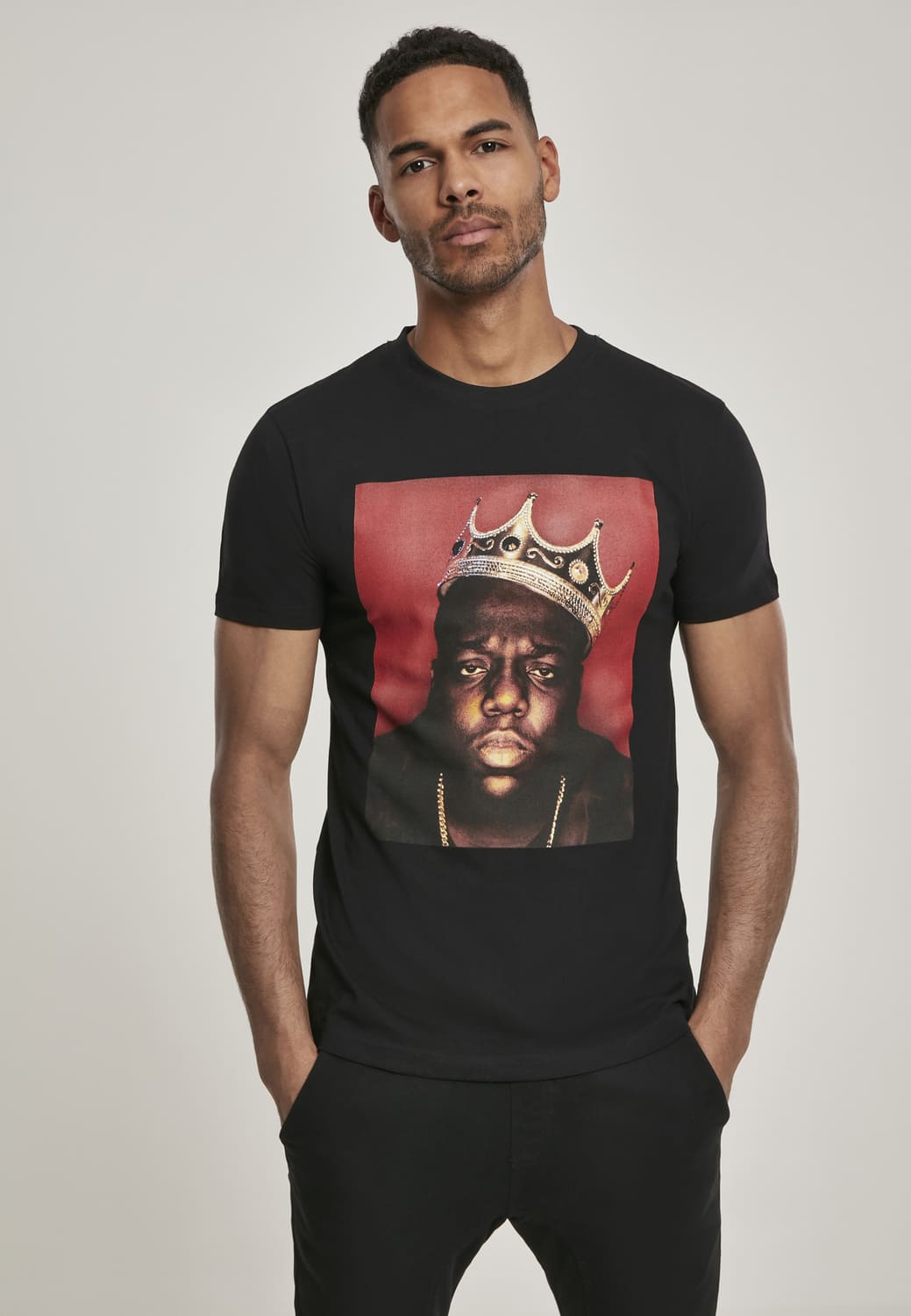 MC393-00007-0060 Notorious Big Crown T-shirt black XXL