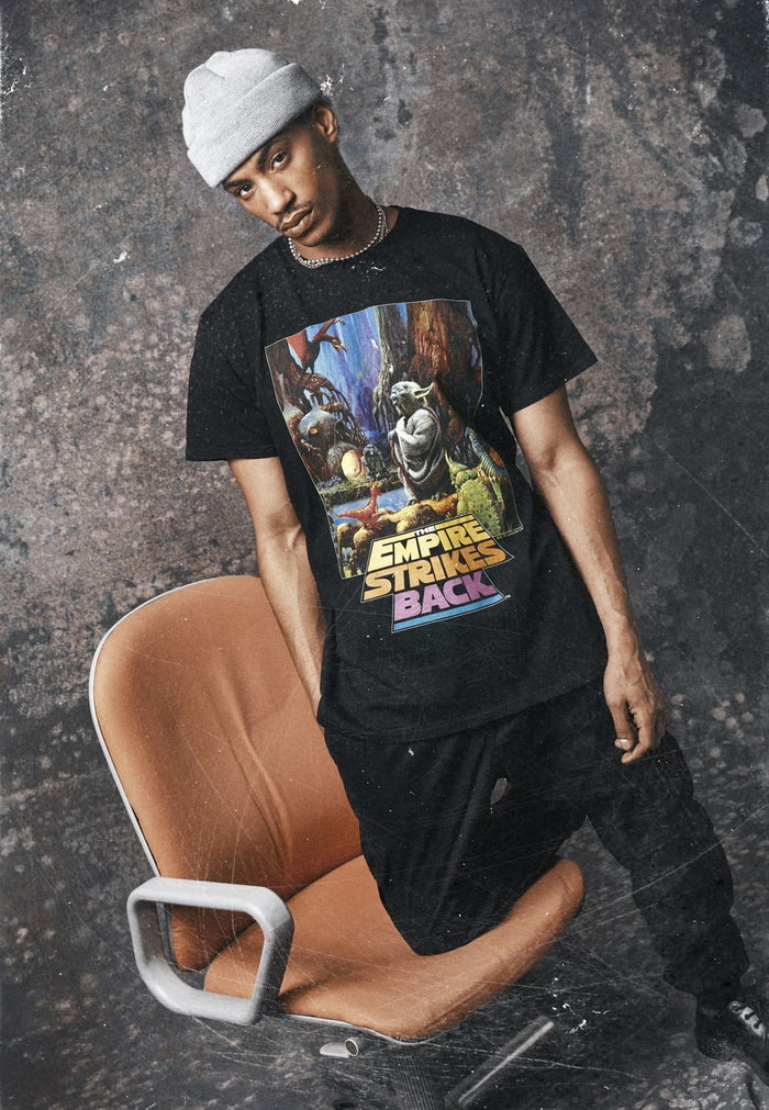 MC440-00007-0060 T-shirt Star Wars Yoda Poster nero XXL