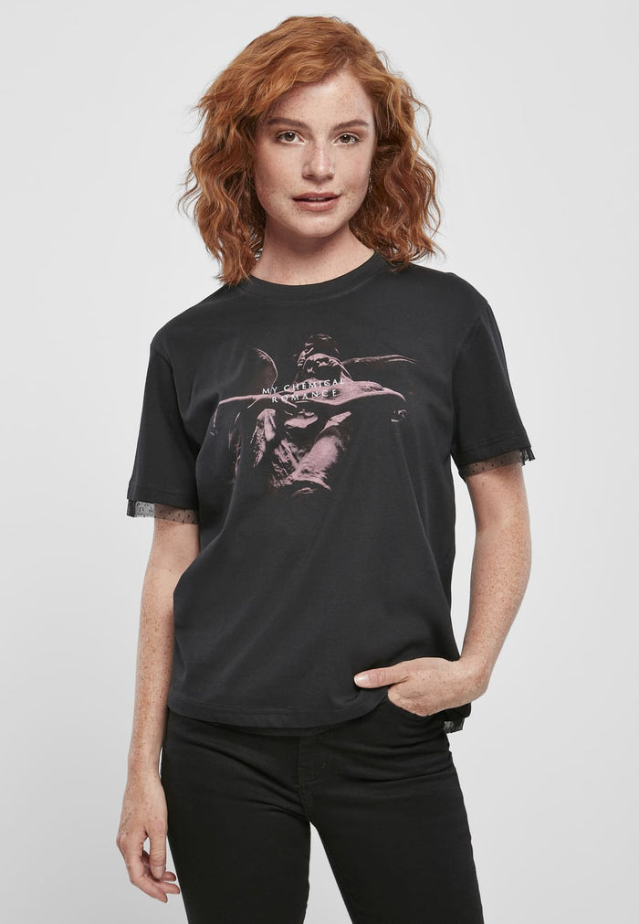 MC579-00007-0058 T-shirt My Chemical Romance Shrine Angel Laces donna nero XS