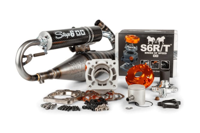 S6-7514001/PACK1 Kit gruppo termico + scarico Stage6 R/T 70cc Piaggio