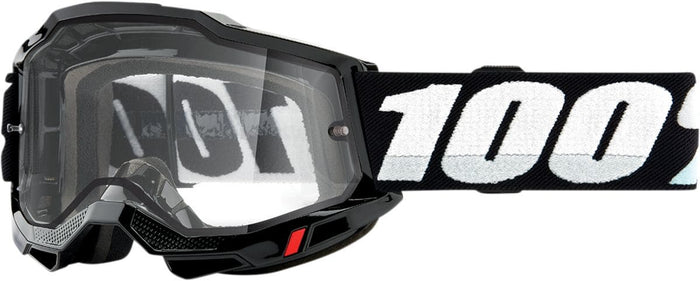 HDP26012844 Maschera cross 100% Accuri 2 ENDURO nero trasparente
