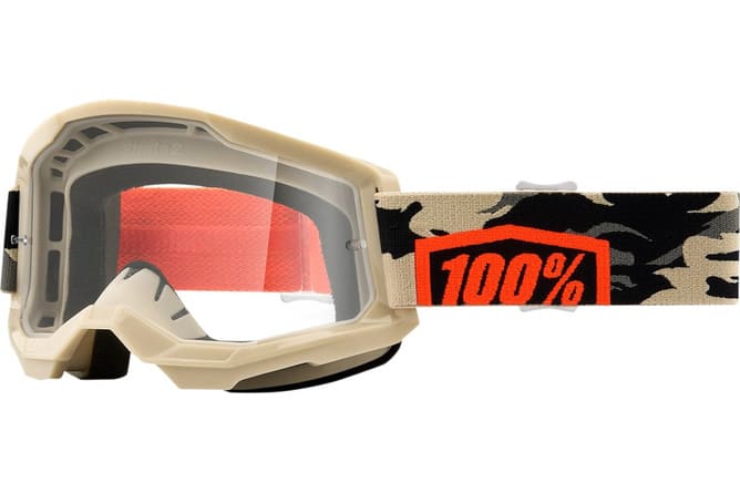 HDP26012933 100% Strata 2 KOMBAT Cross Mask Transparent