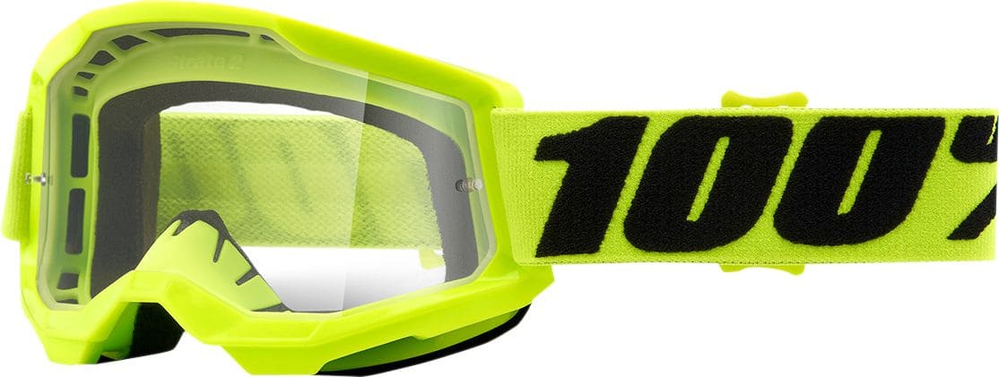 HDP26012955 100% Strata 2 Kids Cross Mask Transparent Yellow