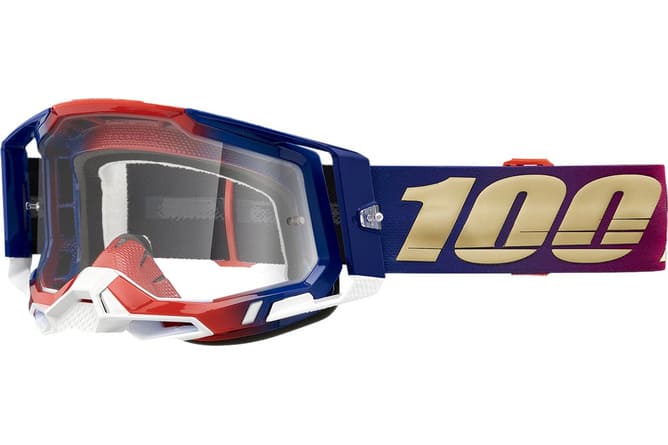 HDP26013076 Maschera cross 100% Racecraft 2 UNITED trasparente