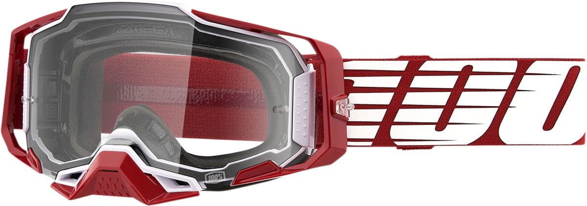 HDP26013118 100% Armega Oversized Deep Red Transparent Cross Mask