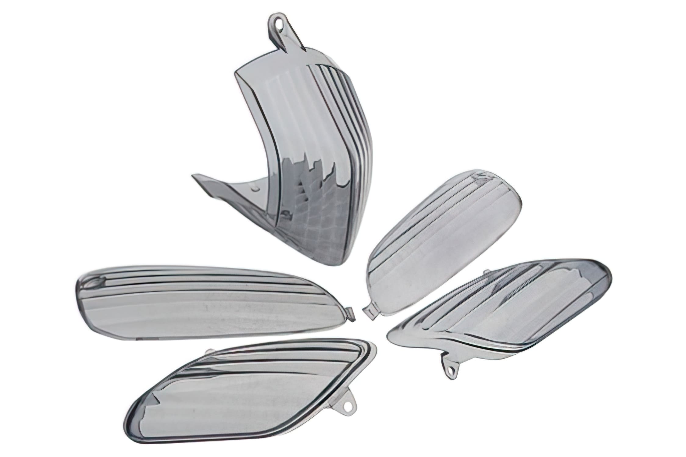 STR-620.12/BK Set Vetri Frecce e Fanalino STR8, nero, Aprilia SR50 Factory