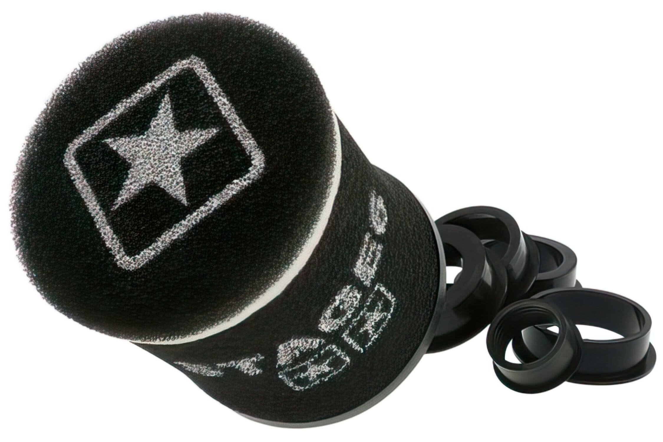 S6-35035BK Filtro Aria Racing Stage6 Double-Layer PICCOLO, Airbox, nero, Raccordo 28mm + 35mm + 42mm + 45mm + 49mm + 55mm