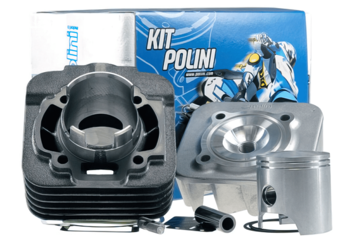 140.0181 gruppo termico polini sport 70cc d.47 piaggio ac aria sp.12 ghisa