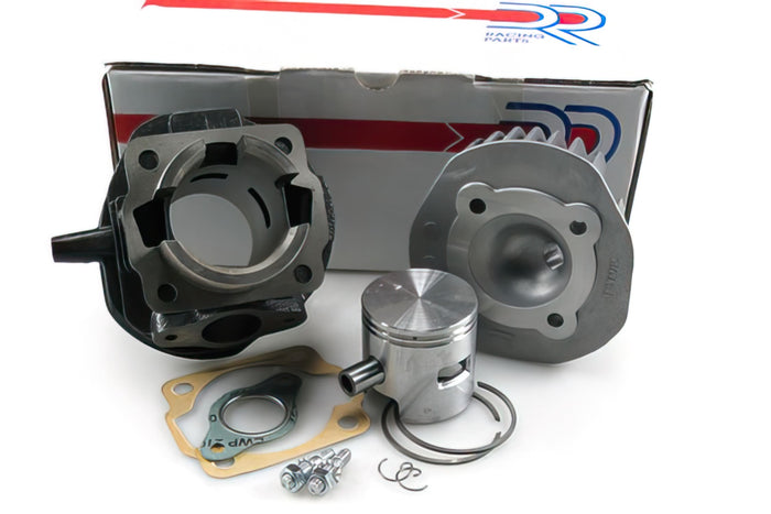 DR-KT00011 Gruppo Termico DR 75cc, Ghisa grigia, Vespa 50 / PK / S / XL / XL2, 3 Travasi, d=47mm (filettatura corta), COD: DR-KT00011
