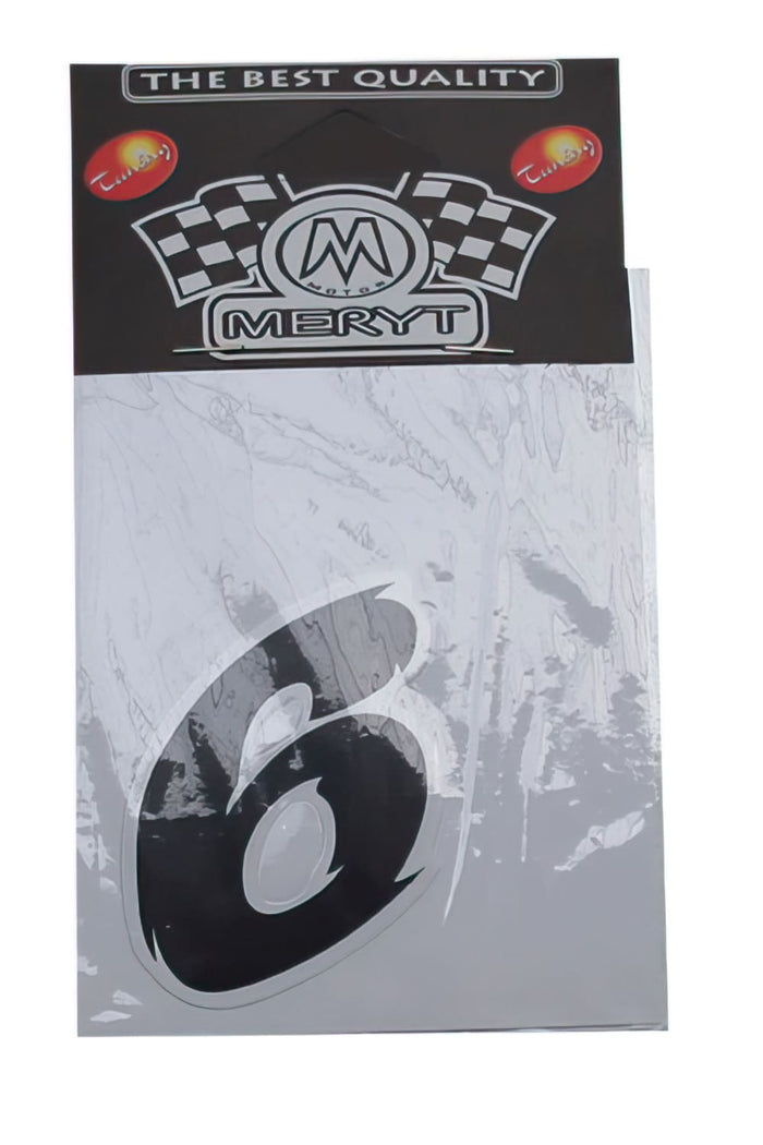 STICK-1298 Adesivo Nummero 6, nero (h. 5.5 cm)