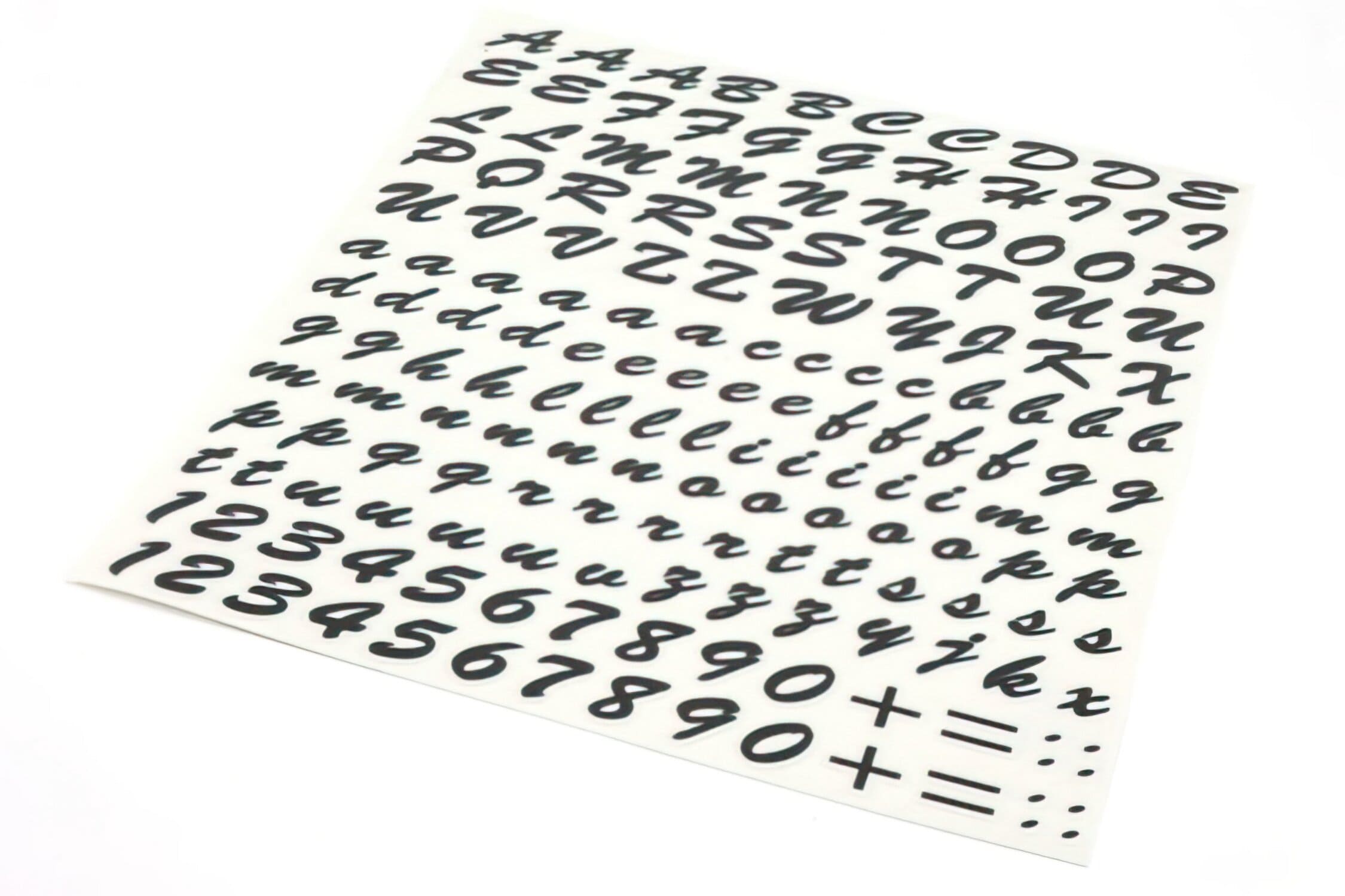 L-SAST800 Set Adesivi Lettere, Carattere Brush Script std., 186 Pezzi, nero, COD: L-SAST800