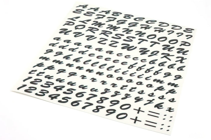 L-SAST800 Set Adesivi Lettere, Carattere Brush Script std., 186 Pezzi, nero, COD: L-SAST800