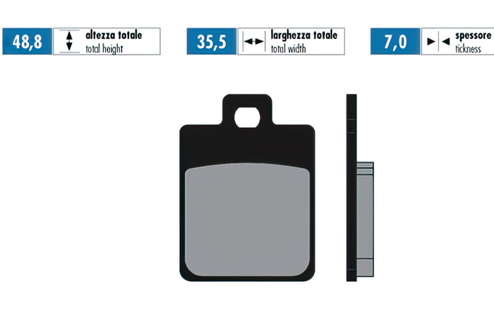 P174.0014 Pastiglie freno Polini Original Piaggio Zip / Vespa / MP3, COD: P174.0014