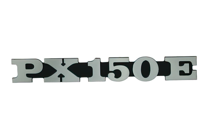R142720630 Targhetta Vespa P 150 E nero / cromato, COD: R142720630