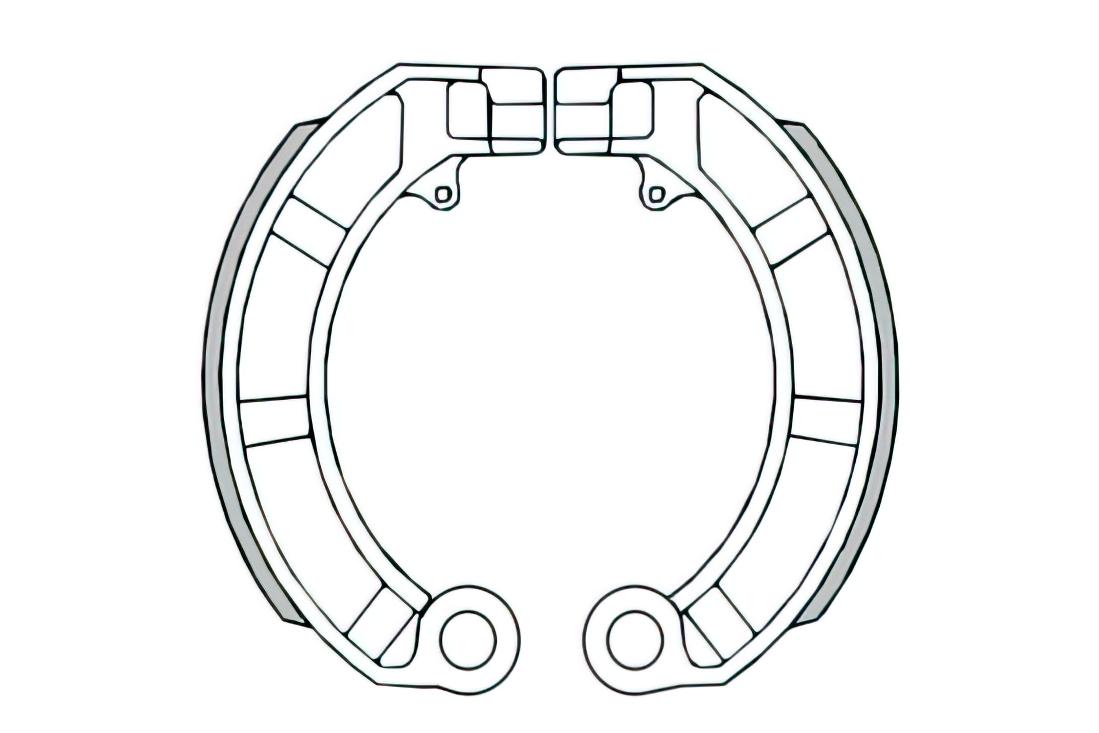 R225120570 Front Brake Shoes RMS Vespa PX 125 - 200cc (VNX-VLX-VSX-VLX2-VSX2)